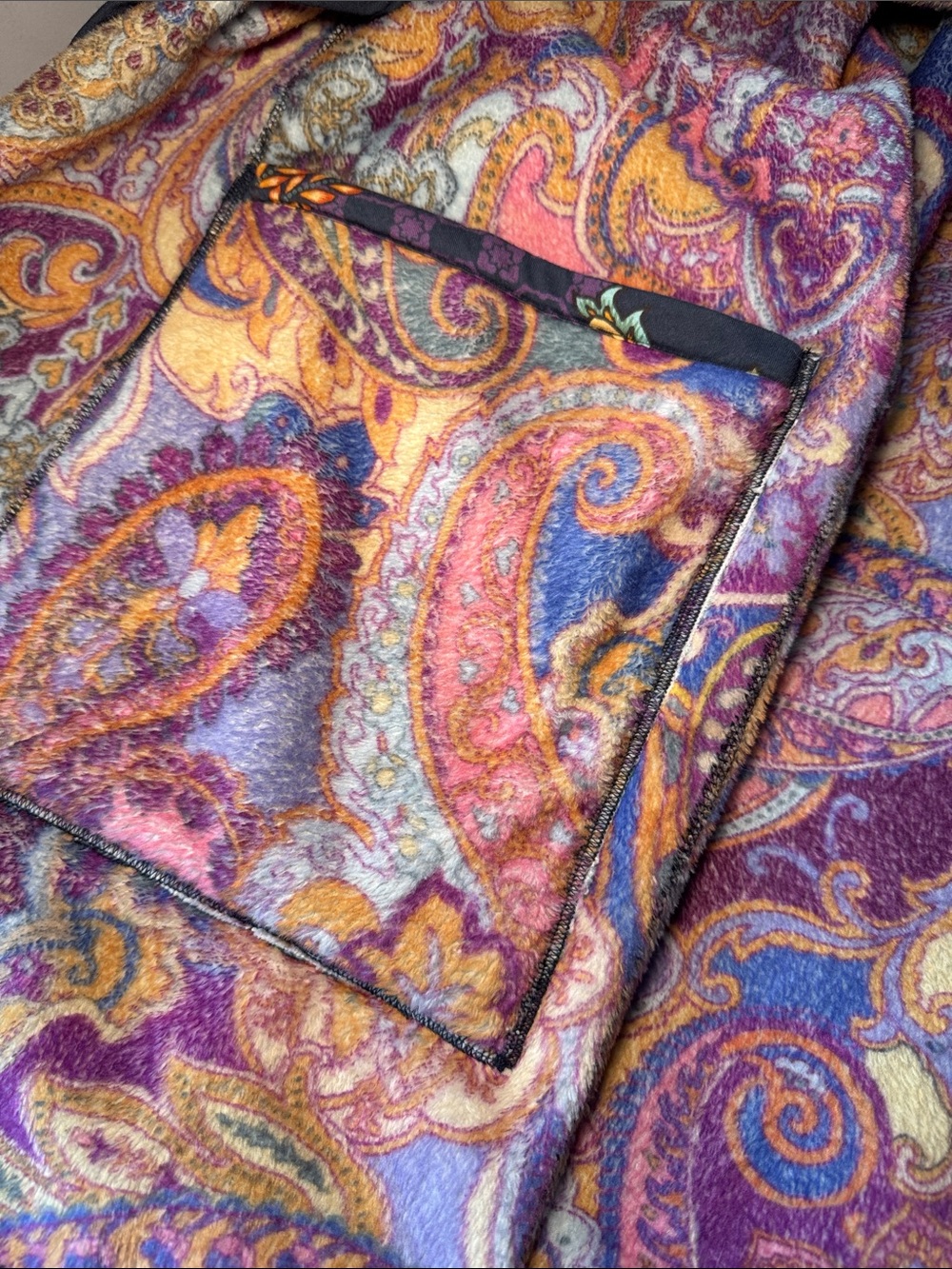 Johnny Was Floral Hooded Sherpa Jacket - Picture 6 of 7